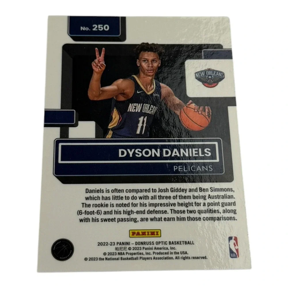 2022-23 Panini Donruss Optic Dyson Daniels Rated Rookie No 250 Pelicans NBA Card
